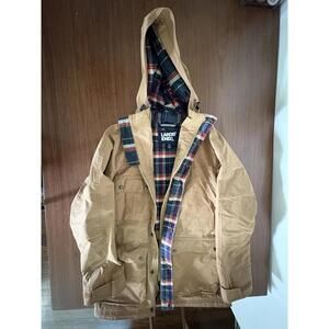 Lands’ End Canvas Jacket – Flannel Lined Hooded (S)